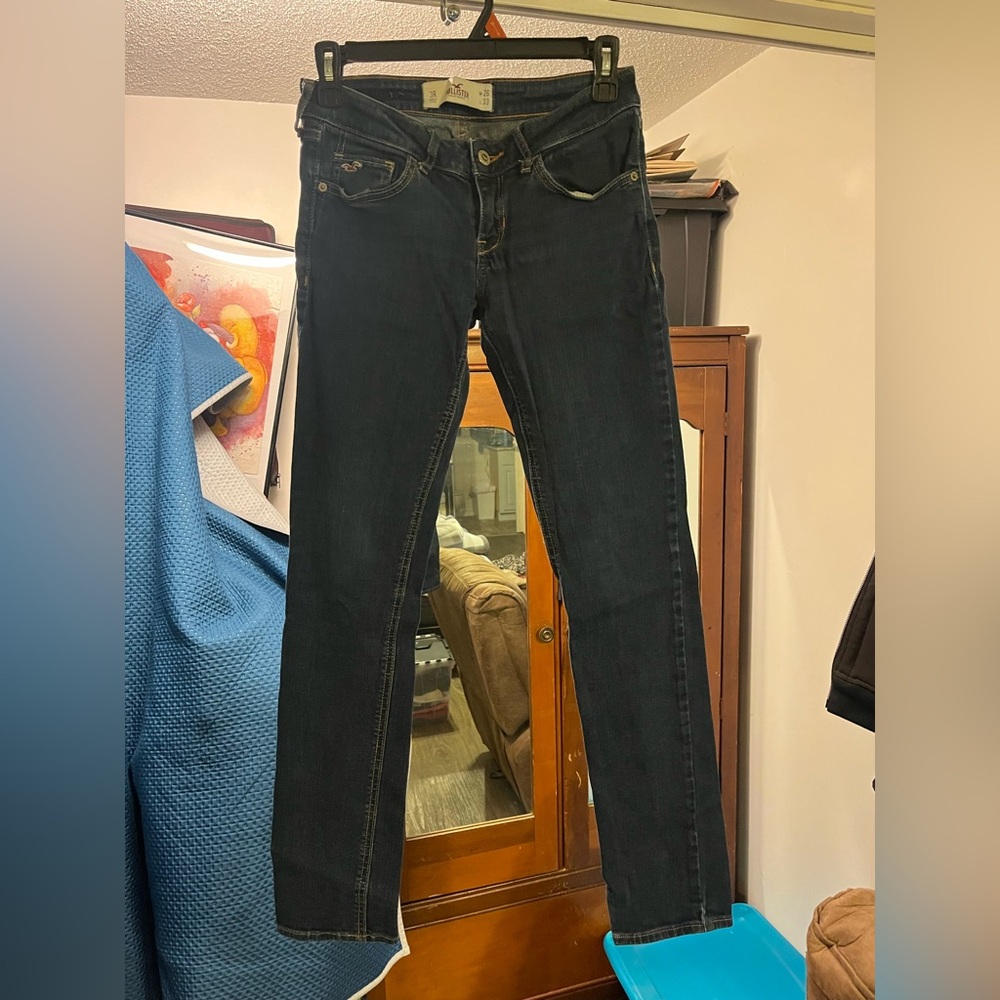 Hollister Women's Dark Blue Jeans